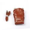 Ipetboom Genuine Leather Scissor Pouch for Hairdressers Durable Tool Organizer Waist Bag Brown for Salon Professionals to Carry Shears Combs and Clips view 2