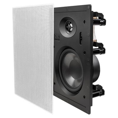 OSD Black 6.5" in-Wall Speakers, 1" Aluminium Dome Tweeter, Contour Switch, Pair, BK-T63
