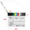 Movie Film Clap Board, Acrylic Film Directors Clapboard Set with Pen Plastic Film Clapboard Cut Action Scene Clapper Board, 11.8 X 9.8in(Color Whiteboard) view 2