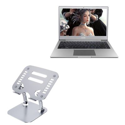 BoxWave Stand and Mount Compatible with Hasee X3 D2 (13.3 in) - Executive VersaView Laptop Stand, Ergonomic Adjustable Viewing Angle Metallic Riser - Metallic Silver