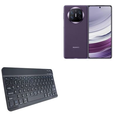 BoxWave Keyboard Compatible with Huawei Mate X5 - SlimKeys Bluetooth Keyboard, Portable Thin with Chiclet-Style Keys - Jet Black