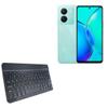 BoxWave Keyboard Compatible with vivo Y27s - SlimKeys Bluetooth Keyboard, Portable Thin with Chiclet-Style Keys - Jet Black view 1