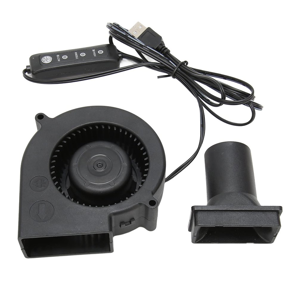 USB Blower Fan 3.8in 3 Speeds, DC 5V Brushless, 3800 RPM, 22 CFM, USB Powered, for PC Electronics 3D Printer, with 97mm/3.8in High, Easy Installation, Application