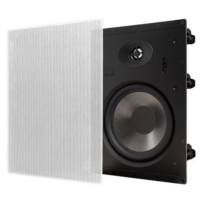 OSD Black 8" in-Wall Speakers 1" Aluminum Dome Tweeter, 12dB Crossover & Contour Switch, Pair, BK-T83