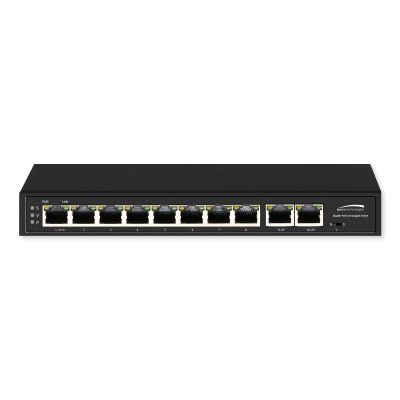 Speco P8S10G 10-Port Gigabit Network Switch (8 PoE Ports, 2 Ports Uplink)