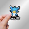3.5" Fuack off Duck pal cute funny Laminated laptop sticker Art graphic. gift for friend family perfect for laptop tablet pc console kindle and more view 2