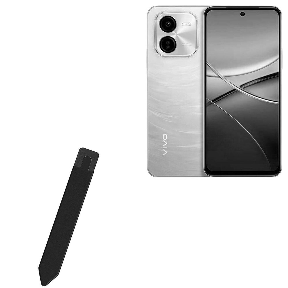 BoxWave Stylus Pouch Compatible with vivo Y200 - Stylus PortaPouch, Pen Stylii Holder Carrier Portable Self-Adhesive - Jet Black