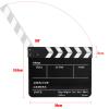 Movie Film Clap Board, Acrylic Film Directors Clapboard Set with Pen Plastic Film Clapboard Cut Action Scene Clapper Board, 11.8 X 9.8in(Black and White Blackboard) view 2
