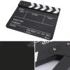 Movie Film Clap Board, Acrylic Film Directors Clapboard Set with Pen Plastic Film Clapboard Cut Action Scene Clapper Board, 11.8 X 9.8in(Black and White Blackboard) view 3