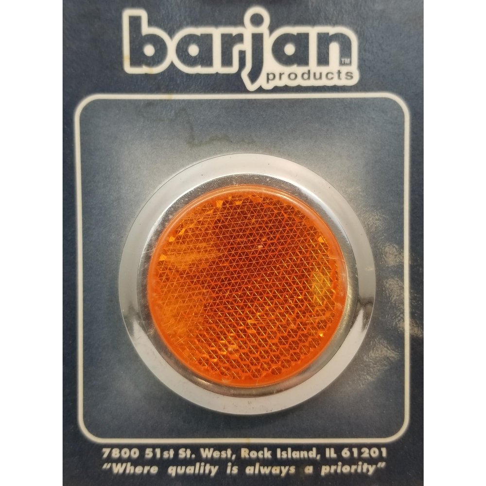 Barjan 049BP474A 2 in. Reflector Round 2 by CD - Amber
