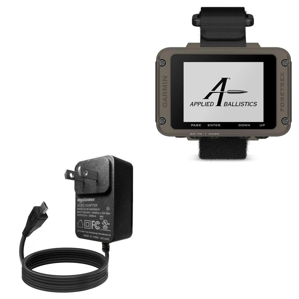 BoxWave Charger Compatible with Garmin Foretrex 901 - Wall Charger Direct (15W), Rapid Charge Your Device with Built-in 3ft Cable