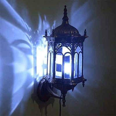 VITINNO Light Outdoor Wall Lamp Barber Shop Pole,Hair Salon Barber Shop Hairdressing Sign Rotating Illuminated Strips Lamp Barber Shop Pole