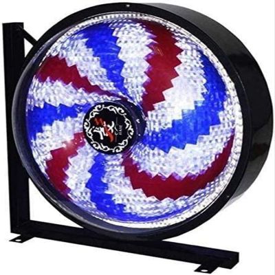 VITINNO Light Outdoor Wall Lamp Salon Light Led Windmill Round Light Rotating Spinning Strips Hairdressing Salon Barber Shop Pole