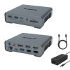 AUIMCE USB C Docking Station Dual Monitor 2 HDMI with Power Supply for Dell/HP/Lenovo/Surface Laptops,16 in 1 Laptop Docking Station with 4k/60Hz Displayport, Ethernet, SD/TF,8 USB C/A Ports view 1