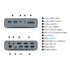 AUIMCE USB C Docking Station Dual Monitor 2 HDMI with Power Supply for Dell/HP/Lenovo/Surface Laptops,16 in 1 Laptop Docking Station with 4k/60Hz Displayport, Ethernet, SD/TF,8 USB C/A Ports view 2