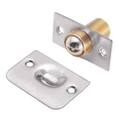 2PCS Furniture Door Latch Spring Invisible Wooden Cabinet Door Beads Lock Closet Ball Catch Latch Catcher Door Latches Touch