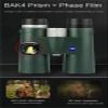 10x42 Professional Adult Binoculars with Tripod and Smartphone Adapter, for Bird Watching, Hunting, Concerts, and Travel - Green view 3