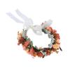 Gogogmee Bridal Flower Headwear Handmade Wreath Photography Prop Orange view 1