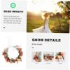 Gogogmee Bridal Flower Headwear Handmade Wreath Photography Prop Orange view 3