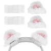Geekria NOVA Headphones Cat Ear Attachment Compatible with Most Gaming, Over-Ear and On-Ear Headsets, Universal Fit with Adjustable Straps (White Pink) view 1