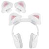 Geekria NOVA Headphones Cat Ear Attachment Compatible with Most Gaming, Over-Ear and On-Ear Headsets, Universal Fit with Adjustable Straps (White Pink) view 3