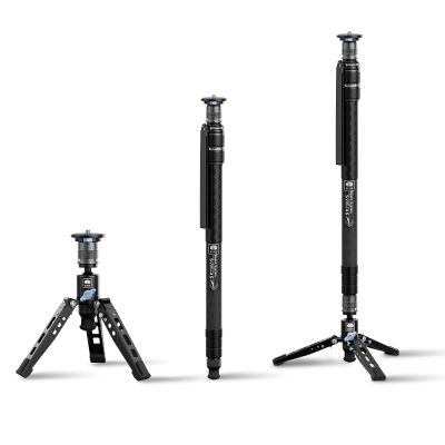 SIRUI SVM-145 Rapid Monopod with Feet, 57 Professional Carbon Fiber Camera Monopod, One-Step Rapid Height Adjustment, Modular 3 in 1, Max Load 22lbs