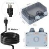 ZUYIYI Outdoor Power Outlet Box with 32.8Ft Extension Cord, NEMA 5-15R, STW 14 AWG, Weatherproof Waterproof IP66 Electrical Outlet Extender, Exterior Wall Power Socket w/Cover for Garden view 2