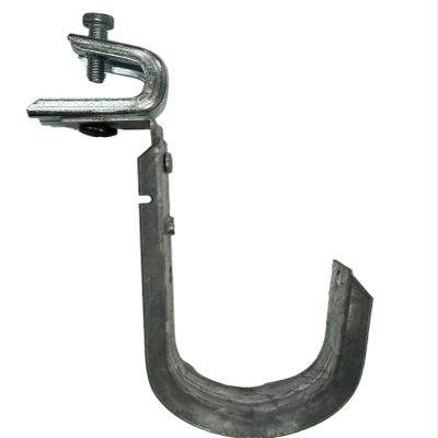 2 Inch Heavy Duty Metal Cable & Wire Support J-Hook Hangers with Heavy Duty Swivel Beam Clamp - 25 Pack