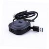 HOMSFOU USB Hub Port High Data Transfer Adapter for Laptop Tablet Phone Compact Design for Expansion Fast Mbps Data Transfer Silver Finish view 2