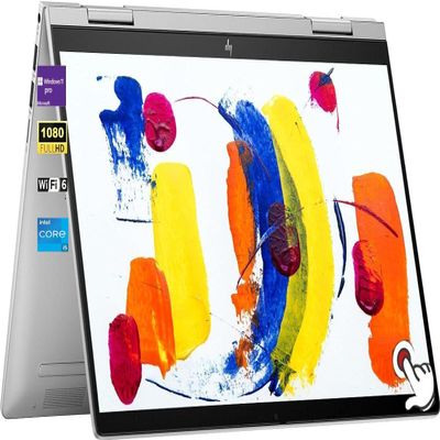 HP Envy x360 2-in-1 Laptop, 14" FHD Touchscreen Display, Intel Core i5-1335U Processor, 8GB RAM 1TB SSD, Fingerprint reader, Backlit Keyboard, Bluetooth 5.3, Wi-Fi 6E, Windows 11 Pro, Silver