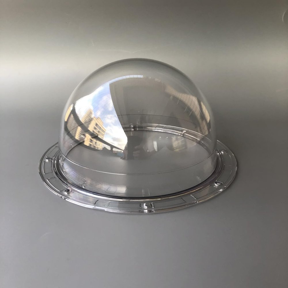 6 Inch Polycarbonate PC Surveillance Security CCTV Camera Clear Dome Cover Transparent Hemisphere Plexiglass Dustproof Lens Protective Cover, Diameter 150.8mm