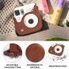 CAIYOULE Camera Case for Fujifilm Instax Mini SE/7+/7s/7c Instant Film Camera Protective Bag with Adjustable Shoulder StrapsNo CameraBrown view 3