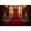 OFILA Red Carpet Backdrop 12x8ft Fabric Vintage Stage Backdrop Theater Play Backdrop Black Tie Events Backdrop School Events Backdrop view 1