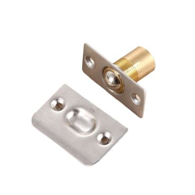 CLCulture 2PCs Furniture Door Latch Spring Invisible Wooden Cabinet Door Beads Lock Closet Ball Catch Latch Adjustable Door Top Bead (Color : Gold)