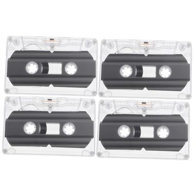 Gadpiparty 4pcs Cassette Tape for Music Recording Low Noise Audio Cassette Tape Blank