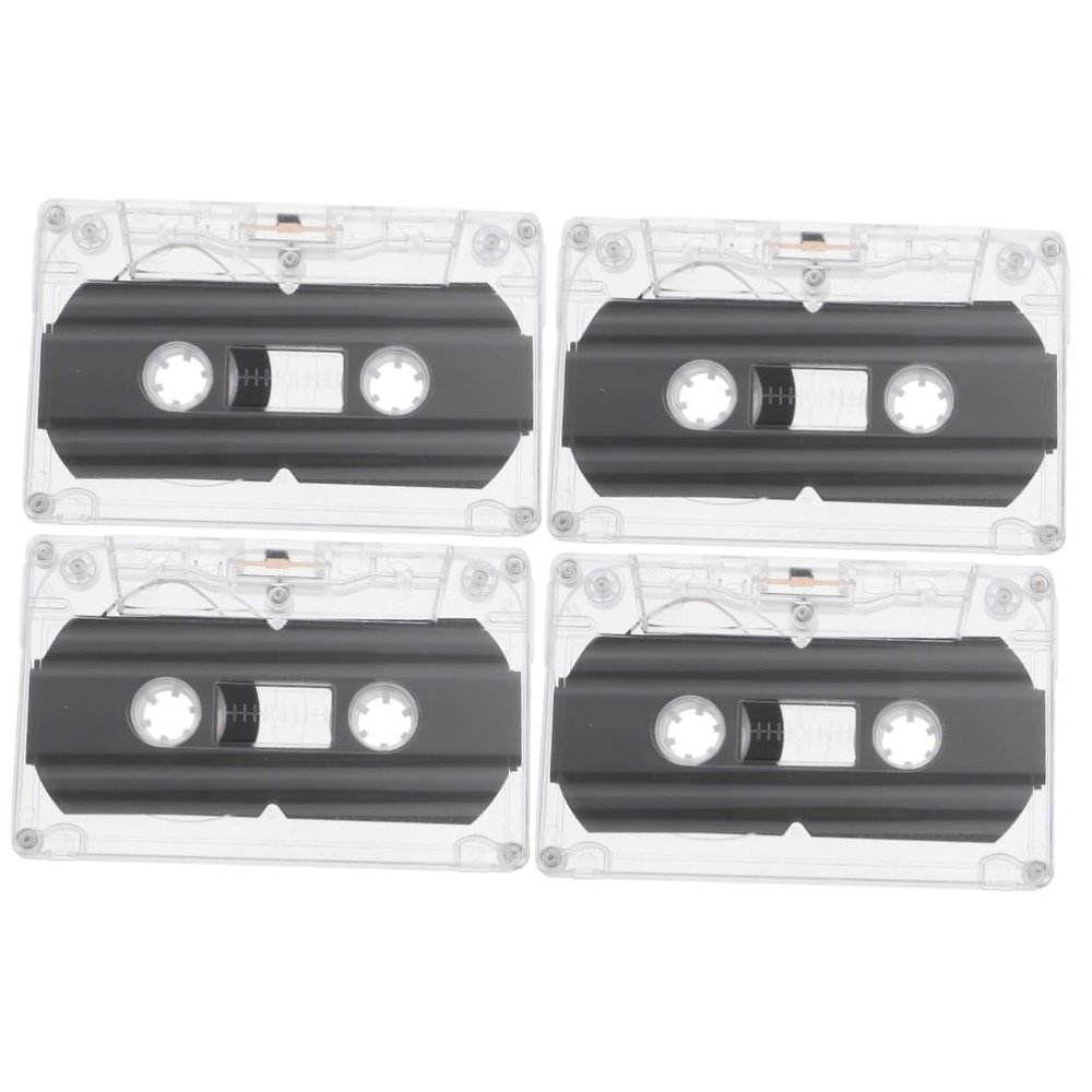 Gadpiparty 4pcs Cassette Tape for Music Recording Low Noise Audio Cassette Tape Blank
