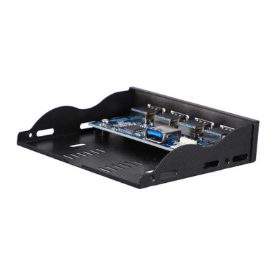 Gadpiparty USB Front Panel Expansion Hub Port Floppy Disk Bay Computer Accessory for Easy Access Backward Compatible USB High-Speed Data