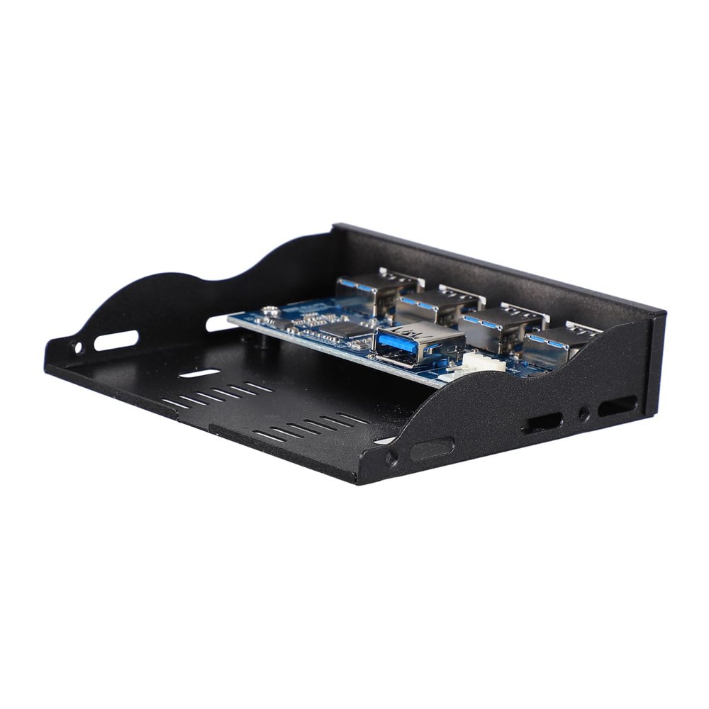 Gadpiparty USB Front Panel Expansion Hub Port Floppy Disk Bay Computer Accessory for Easy Access Backward Compatible USB High-Speed Data