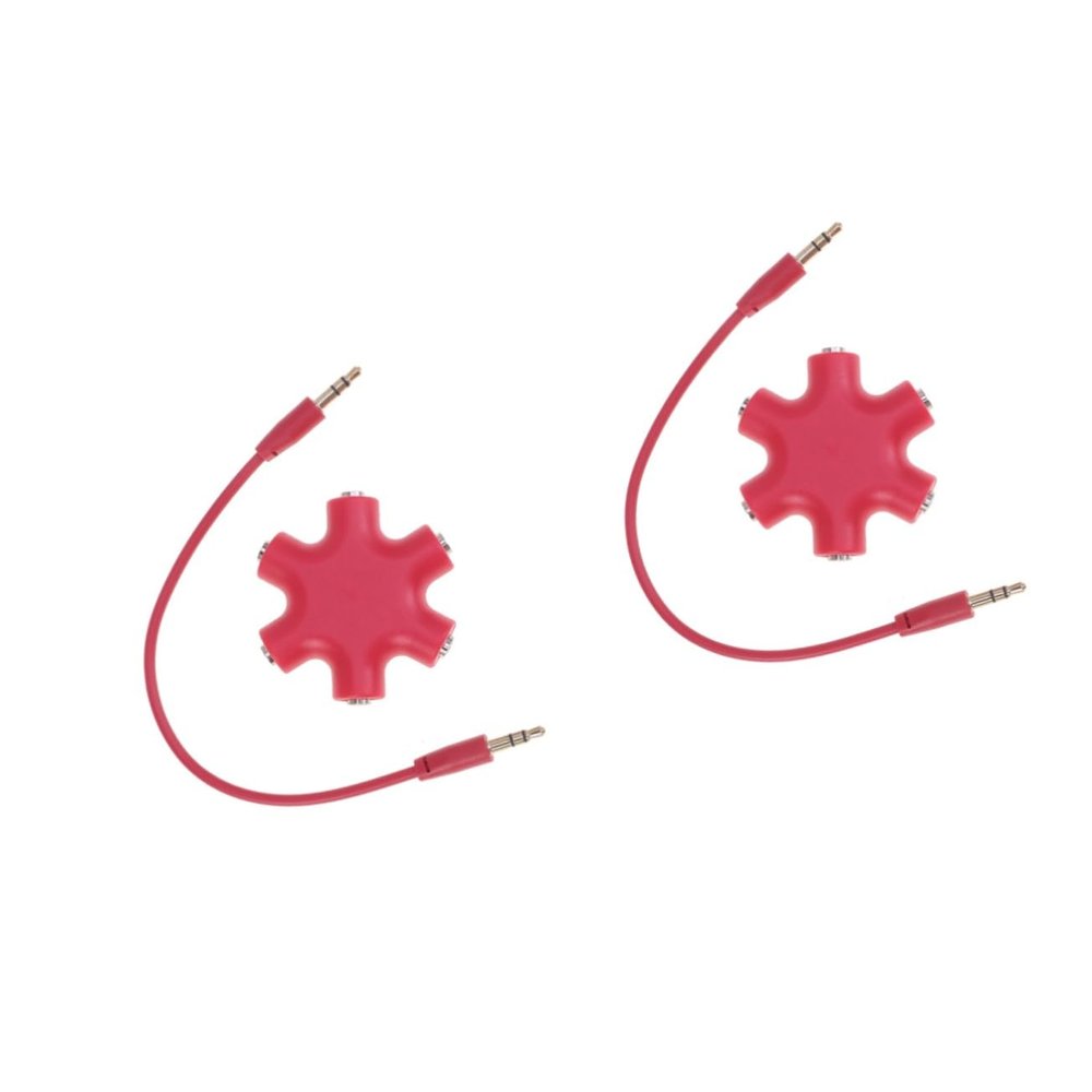 Gadpiparty 2pcs Headphone Adapter Headphones Splitter Earphone Jack Connector Splitter Audio Connector Adapter Headphone Splitter Audio Splitter Connector Earphone Splitter Adapter Red, Redx2pcs