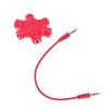 Gadpiparty 2pcs Headphone Adapter Headphones Splitter Earphone Jack Connector Splitter Audio Connector Adapter Headphone Splitter Audio Splitter Connector Earphone Splitter Adapter Red, Redx2pcs view 2
