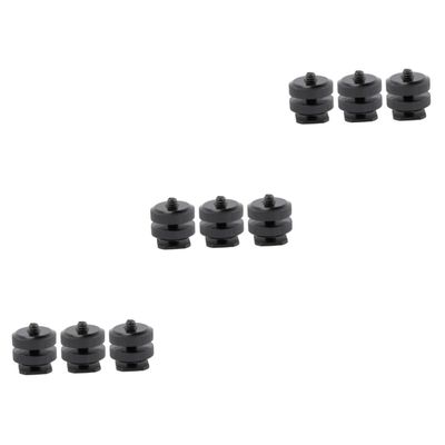 Gadpiparty 9pcs Adapter Hot Shoe Mount DSLR Cameras Screw Tripod Compatible Black