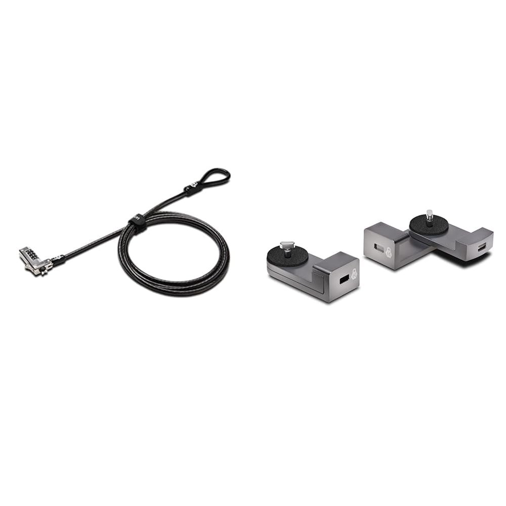 Kensington NanoSaver Combination Laptop Lock (Resettable), Computer Security Locking Cable (K60603WW) & Lock Designed for Mac Studio Locking Adapter Mac Studio Mount (K65101WW)