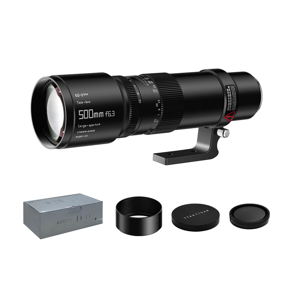 TTArtisan 500mm F/6.3 Telephoto Lens for Cannon EF-Mount Full Frame Manual Focus Prime Supertelephoto Lens Compatiable with EOS-1D XIII EOS 5DIV EOS 6DII