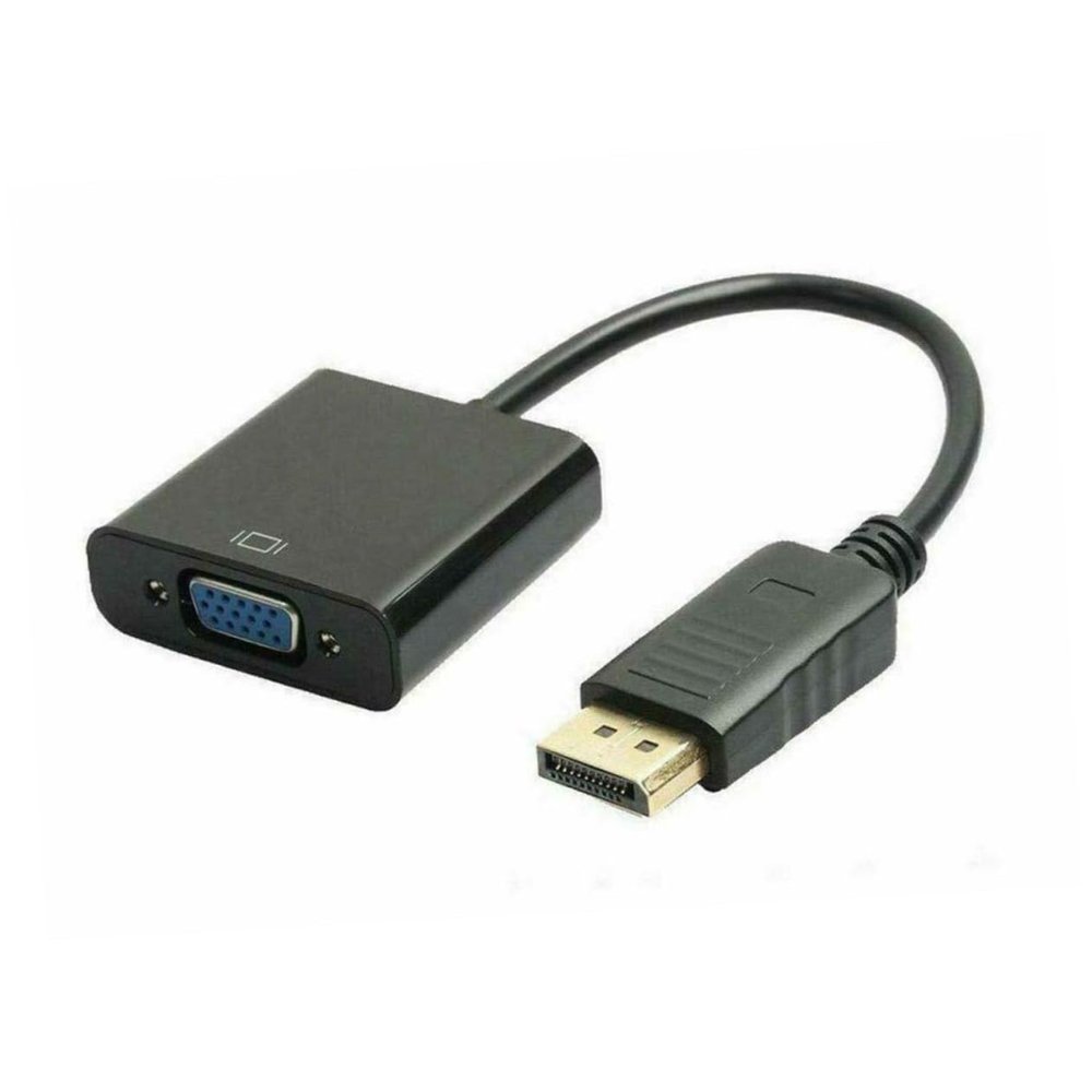 Gadpiparty Displayport to Adapter High-Performance Video Converter for Dual Monitor Setup Connection Supports Resolution Black