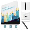 Happy Hanukkah Watercolor Case for iPad iPad Mini 5/4/3/2/1(7.9- Inch) iPad Mini 6 (8.3-inch, 2021) with Pencil Holder, Protective Case with Soft TPU Back, Auto Sleep/Wake Cover view 3