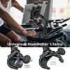 GDZN Treadmill Tablet Holder, 360 Adjustable Handlebar Tablet Mount for Spin Bike, Indoor Cycling, Gym Bicycle, Gooseneck iPad Mount Clamp Fit 4.7-13" iPad Pro/Air/Mini, iPhone, Galaxy view 4