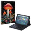 EDGFRTOIO Keyboard Case for Kindle Fire HD 10&10 Plus 2021/2023 10.1" - Slim Keyboard Cover Folio Stand Case Detachable Wireless Keyboard for Fire HD 10 Plus (11th Gen), Fairy Mushroom Stars Night view 1