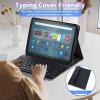 EDGFRTOIO Keyboard Case for Kindle Fire HD 10&10 Plus 2021/2023 10.1" - Slim Keyboard Cover Folio Stand Case Detachable Wireless Keyboard for Fire HD 10 Plus (11th Gen), Fairy Mushroom Stars Night view 2