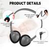 Konohan 30 Pack Headphones Bulk Headphone for School Classroom Student Wired Headphones Adjustable with 3.5 mm Jack for Adults (Grey) view 2