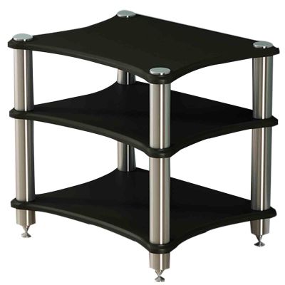 Home Audio Equipment Cabinet Professional Amplifier Rack HiFi Audio Equipment Cabinet Multi-Functional Audio Cabinet 3 Layers of Stable Support Does not Hurt The Floor (Color : Black, Size : 3st flo